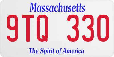 MA license plate 9TQ330