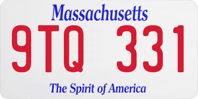 MA license plate 9TQ331