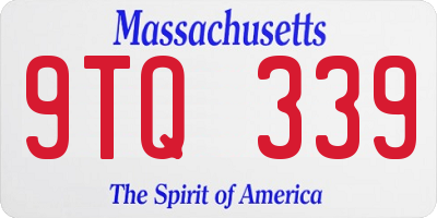 MA license plate 9TQ339
