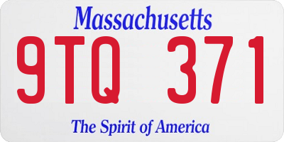 MA license plate 9TQ371