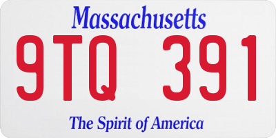 MA license plate 9TQ391
