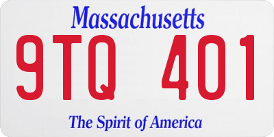 MA license plate 9TQ401
