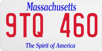 MA license plate 9TQ460