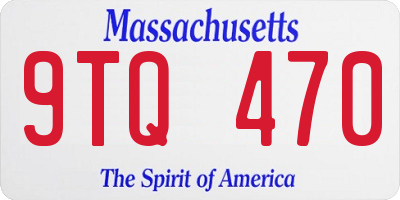 MA license plate 9TQ470