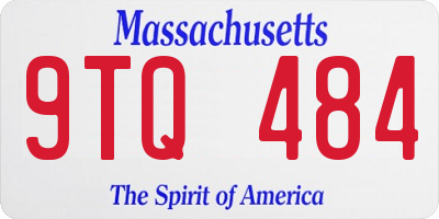 MA license plate 9TQ484