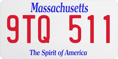 MA license plate 9TQ511