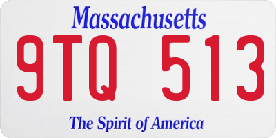MA license plate 9TQ513