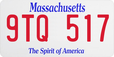 MA license plate 9TQ517