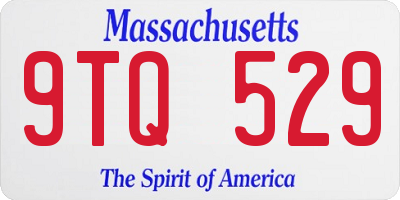 MA license plate 9TQ529
