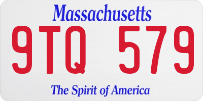 MA license plate 9TQ579