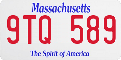 MA license plate 9TQ589