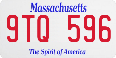 MA license plate 9TQ596