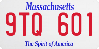 MA license plate 9TQ601
