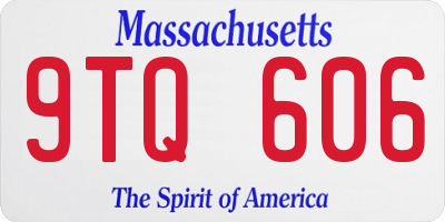 MA license plate 9TQ606