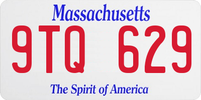 MA license plate 9TQ629