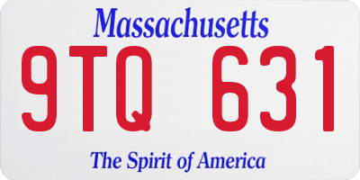 MA license plate 9TQ631