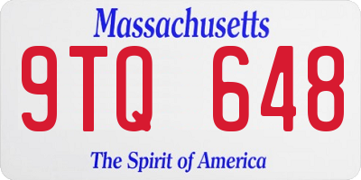 MA license plate 9TQ648