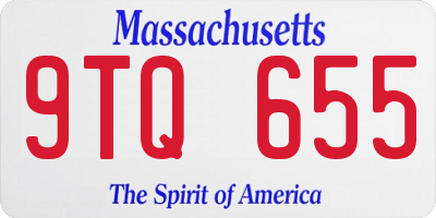 MA license plate 9TQ655