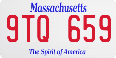 MA license plate 9TQ659