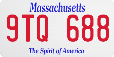 MA license plate 9TQ688