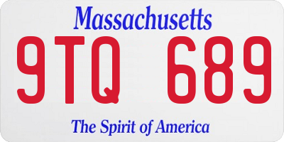 MA license plate 9TQ689