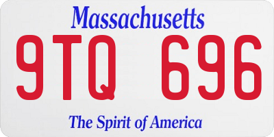 MA license plate 9TQ696