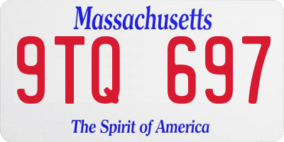 MA license plate 9TQ697