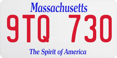 MA license plate 9TQ730