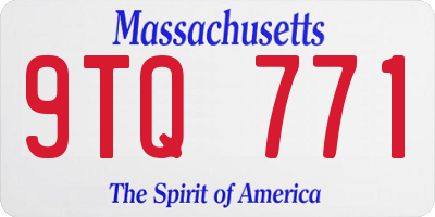 MA license plate 9TQ771