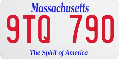MA license plate 9TQ790