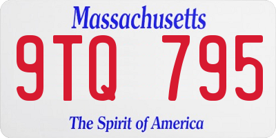 MA license plate 9TQ795
