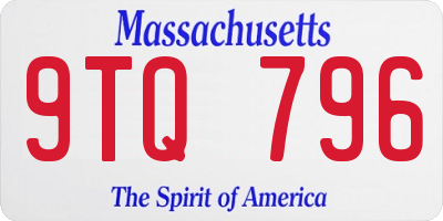 MA license plate 9TQ796