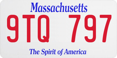 MA license plate 9TQ797