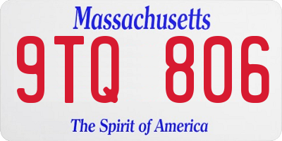 MA license plate 9TQ806