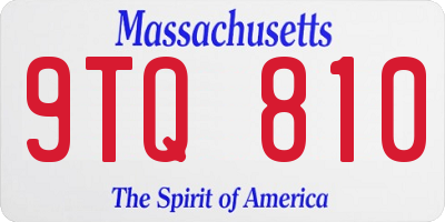 MA license plate 9TQ810