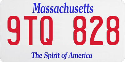 MA license plate 9TQ828