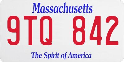 MA license plate 9TQ842