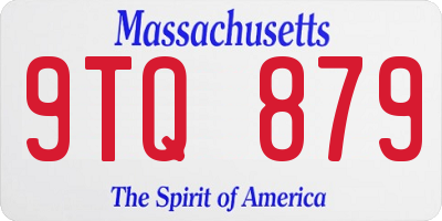 MA license plate 9TQ879