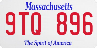 MA license plate 9TQ896