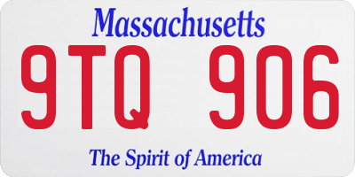 MA license plate 9TQ906