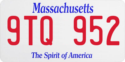 MA license plate 9TQ952