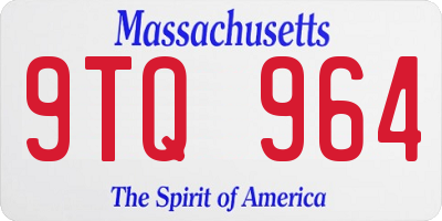 MA license plate 9TQ964