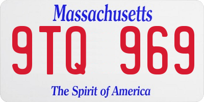 MA license plate 9TQ969