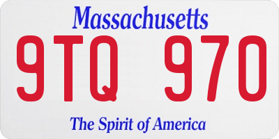 MA license plate 9TQ970
