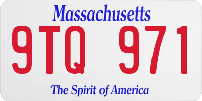 MA license plate 9TQ971