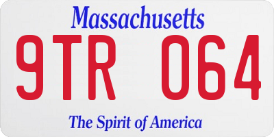 MA license plate 9TR064