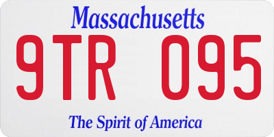 MA license plate 9TR095
