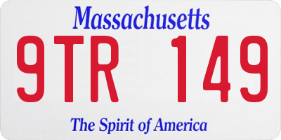 MA license plate 9TR149
