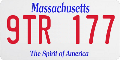 MA license plate 9TR177