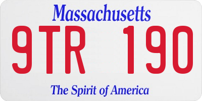 MA license plate 9TR190